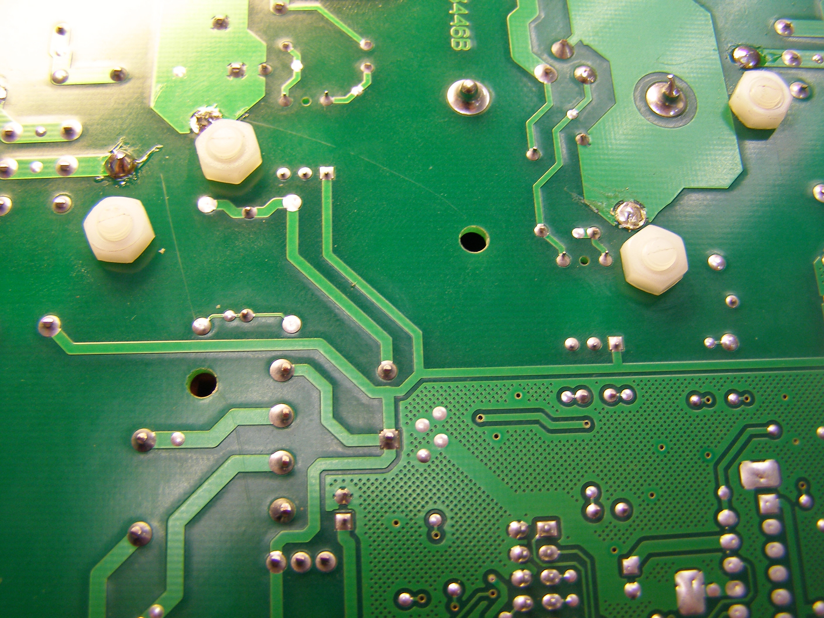 Printed circuit board detail in electronics manufacturing